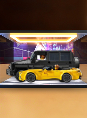 适用76924梅赛德斯AMG积木模型手办灯箱款亚克力高透明收纳展示盒