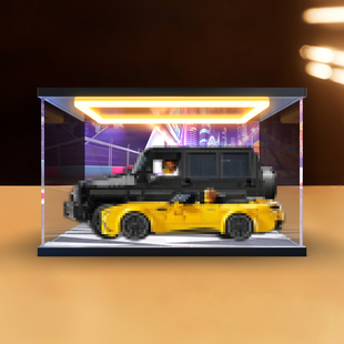 适用76924梅赛德斯AMG积木模型手办灯箱款亚克力高透明收纳展示盒