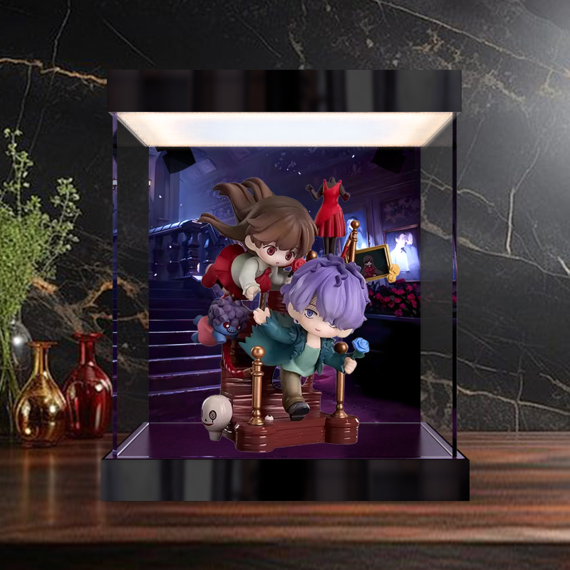 高清亚克力灯箱手办主题展示盒适用AOWOBOX  适用于Ib 恐怖美术馆