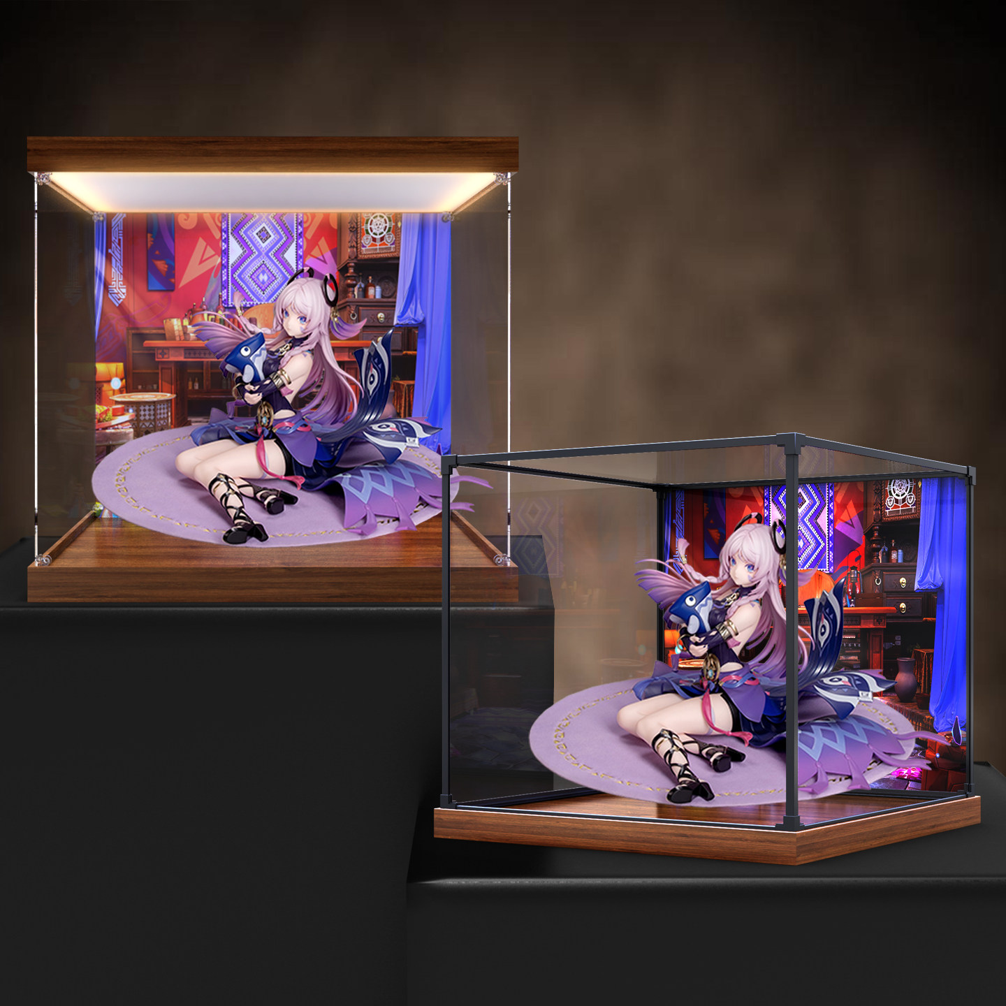 适用 Myethos 原神 茜特菈莉·白星黑曜 手办亚克力彩绘款收纳盒