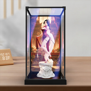 合金框收纳盒适用BearPanda 不知火舞 摆件手办模型防尘收纳柜