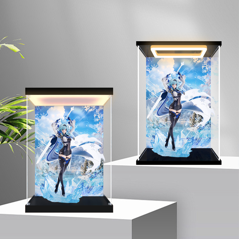 灯光收纳盒适用元神 优菈 浪沫的旋舞手办模型摆件亚克力防尘罩