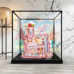 贝格宝适用同趣拼装糖果工坊拼图木质积木模型高透明亚克力收纳盒