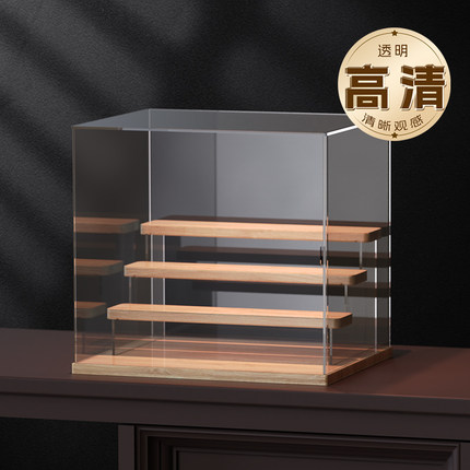 盲盒收纳展示架泡泡玛特亚克力盒模型手办框积木娃娃透明盒子柜墙