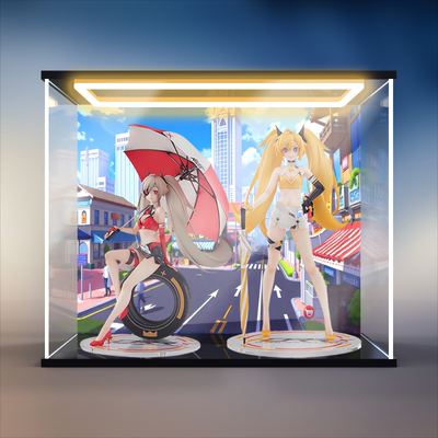 给贝格适用DJMAX RESPECT V 赛车女郎EL菲尔&EL克莉儿 双人收纳盒