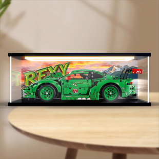 贝格宝适用42224保时捷911GT3赛车积木模型亚克力回灯透明收纳盒