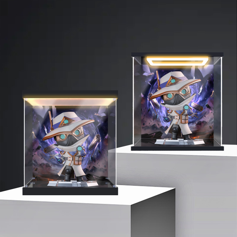 适用无畏契约瓦罗兰特零 保安Q版手办摆件亚克力收纳盒防尘