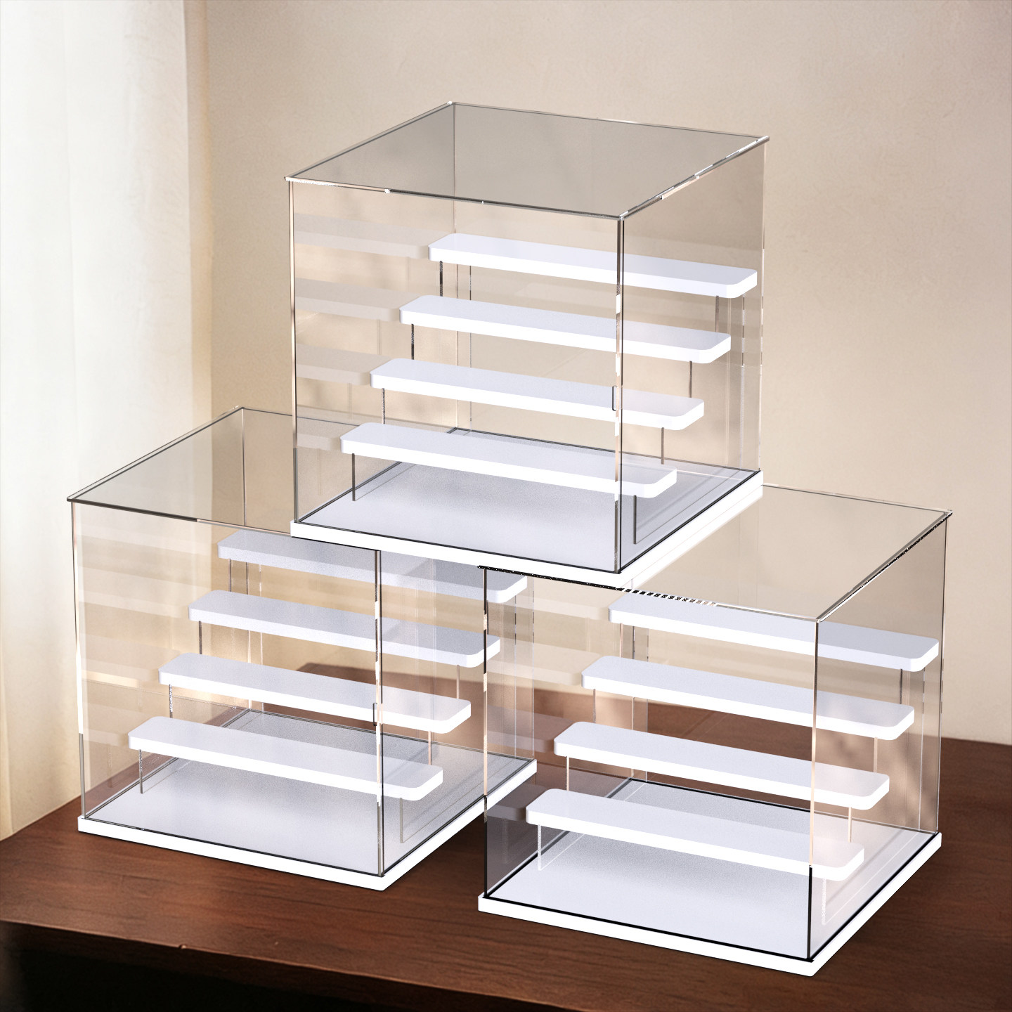 适用布鲁可奥特曼盲盒手办收纳展示架拼装人偶公仔亚克力展示盒