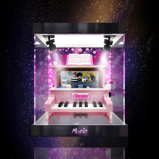 适用Keeppley周杰伦官方二次元周同学第1弹钢琴模型亚克力收纳盒