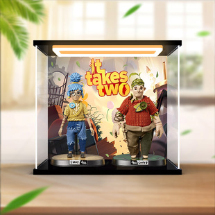 灯光收纳盒适用共鸣gong 双人成行 潮玩公仔专用模型亚克力防尘罩