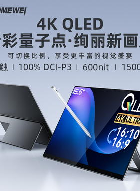 Ehomewei便携式显示器4KQLED R型17寸笔触电脑手机办公接拓展屏幕