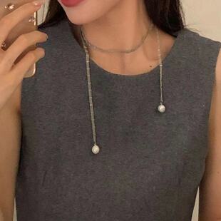 设计新款爆款项链女士轻奢小众高级感胸链锁骨链choker颈链毛衣链