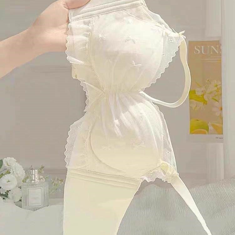 性感内衣女聚拢小胸显大夏季薄款无钢圈收副乳防下垂蕾丝文胸夏天