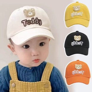 儿童帽子春秋1-3岁男童棒球帽女宝宝防晒遮阳鸭舌帽夏季网眼透气