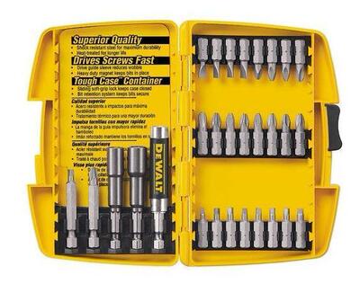 正品得伟(DEWALT)专业级电动螺丝刀通用批头起子头29件套装DW2162