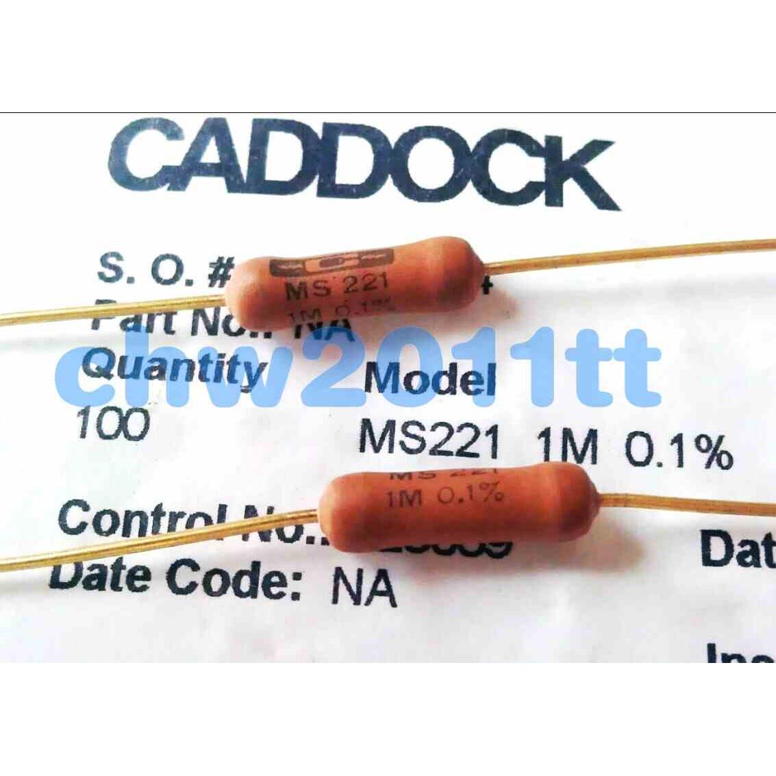 CADDOCK美国家当 高精3W金脚无感电阻 MS221-1M 0.1% 1M欧1000K&O