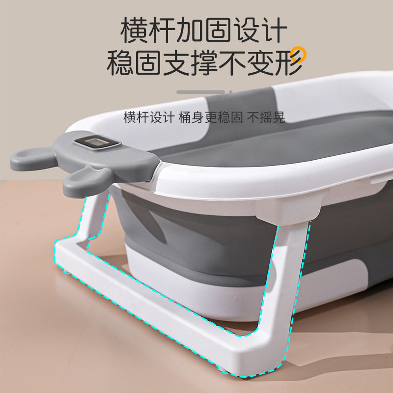 新生儿专用浴盆0-3岁加大折叠洗澡盆宝宝可坐躺婴儿浴缸洗浴盆