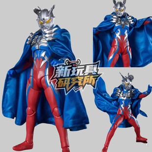 赛罗SHF奥特ZERO兔子蓝色披风新生代之星关节超可动手办模型玩具