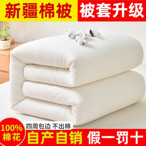 100%新疆棉花被全棉冬被棉被加厚