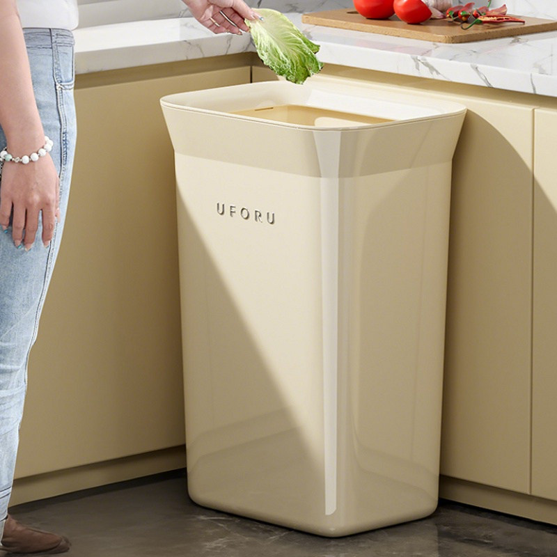 厨房专用垃圾桶高款大容量家用新款加大无盖商用工业风卫生厨余