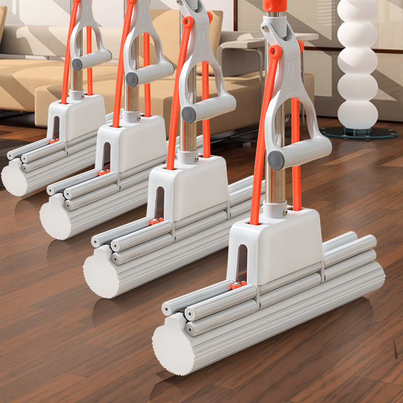 海绵拖把2023新款吸水免手洗家用一拖净大号对折式胶棉卫生间墩布