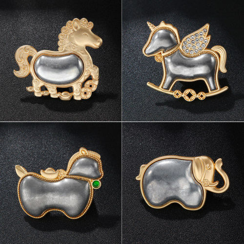 马上有钱DIY宋锦胸针独角兽别针