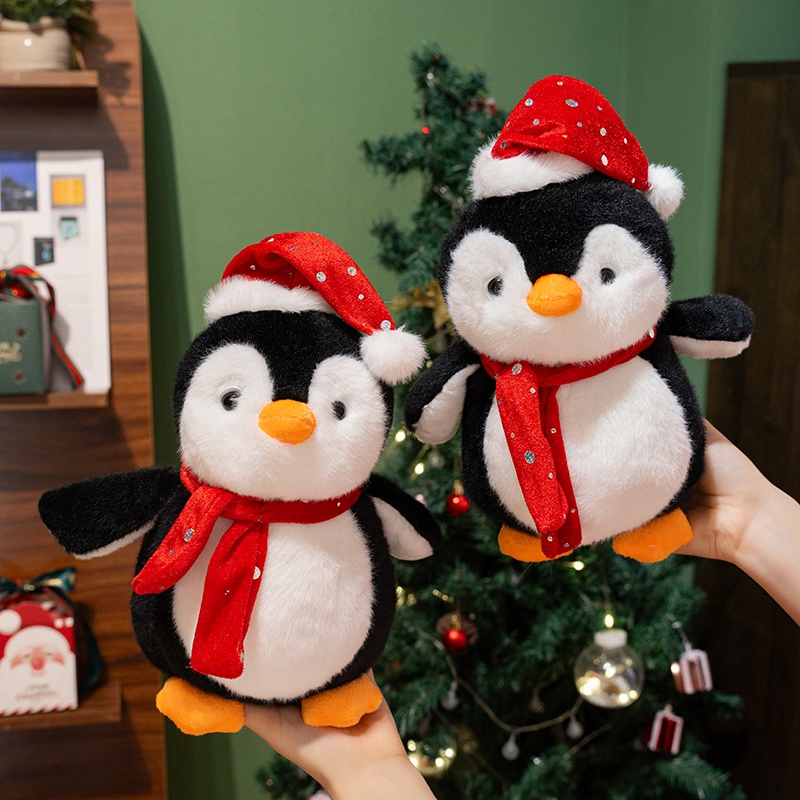 圣诞企鹅玩偶毛绒玩具企鹅公仔安抚娃娃圣诞节装饰儿童女生礼物
