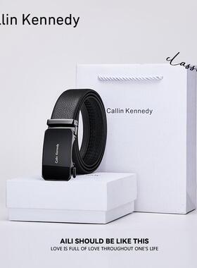 Callin Kennedy皮带男士真皮纯牛皮自动扣2025新款百搭男式裤腰带