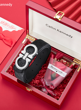 [钢扣]Callin Kennedy皮带男款真皮2025新款男士平滑内扣高档腰带
