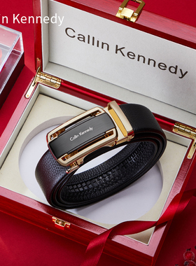 【重磅清仓】Callin Kennedy皮带男真皮自动扣男士腰带高档纯牛皮