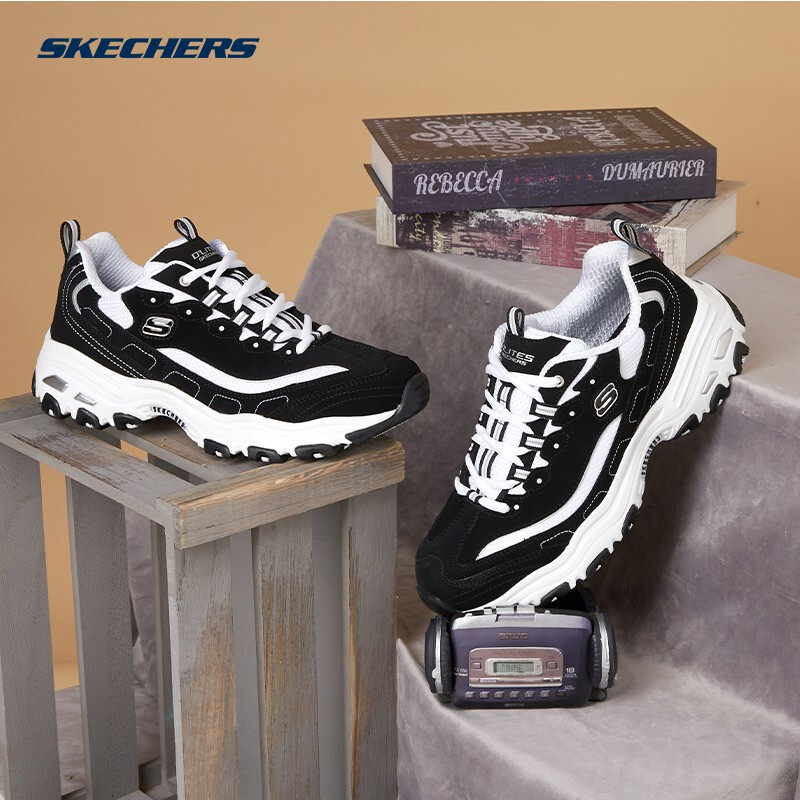 Skechers斯凯奇官方D‘LITES系列缓震厚底增高经典复古男款熊猫鞋