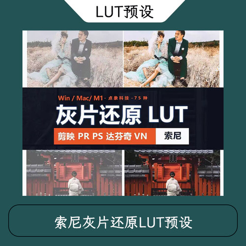 索尼灰片还原LUT预设HLG slog2 slog3视频图片709剪映PR通用log