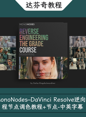 MonoNodes–DaVinci Resolve逆向工程节点调色教程+节点-中英字幕