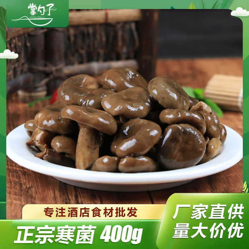 新鲜寒菌400g瓶装雁鹅菌乌枞树菌湖南特色半成品食材蘑菇松菌含水
