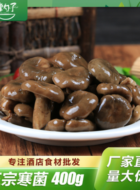 新鲜寒菌400g瓶装雁鹅菌乌枞树菌湖南特色半成品食材蘑菇松菌含水