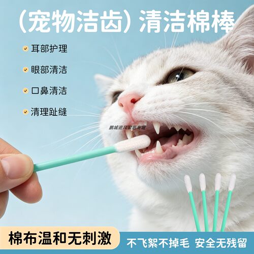 猫狗一次性耐咬洁齿棉签棉棒