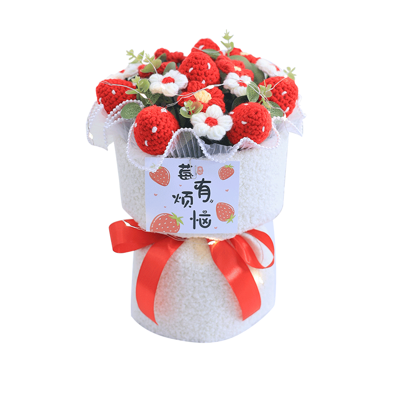 成品毛线创意水果花束