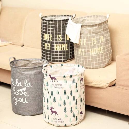 Large Laundry Basket Toy Storage Picnic Basket Box Cotton