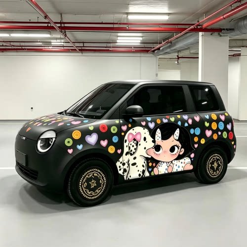 糯玉米小玉五菱宏光mini欧拉好猫卡通汽车贴纸定制痛车拉花定制