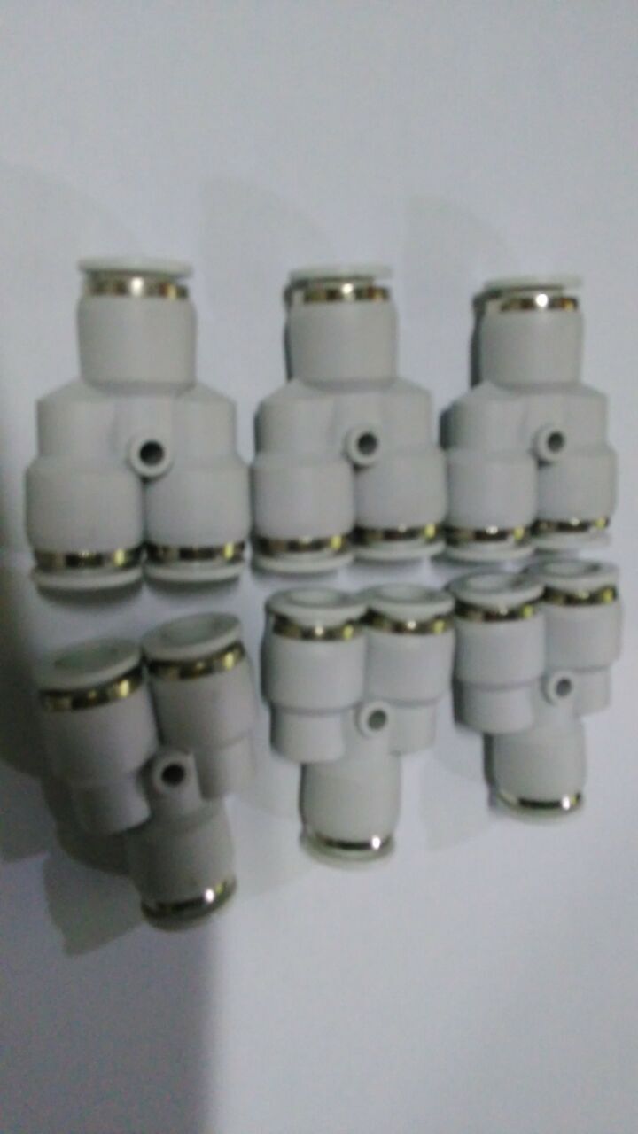 以赛亚气管塑料快插快速接头Y型三通变径IPY PW4 6 8 10 12 16APY