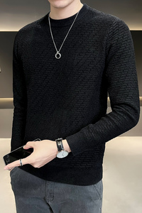 店主风 高品质简约休闲纯色套头男士打底外穿毛衣男B255 M04 P68图片