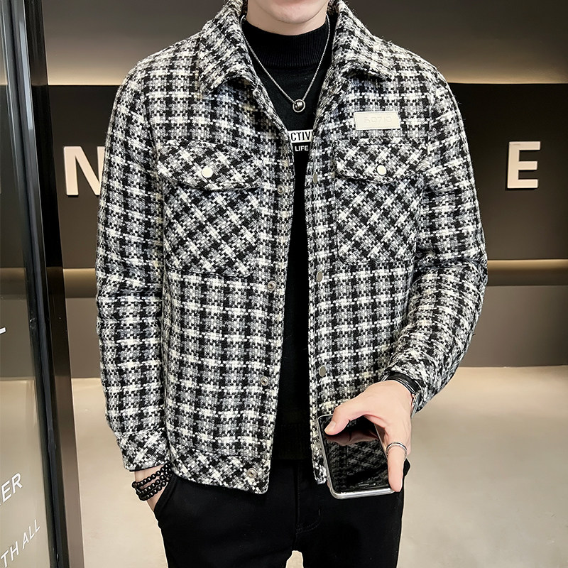 B255-5520-P175 店主风高品质简约精神男士百搭羽绒服男士外套图片