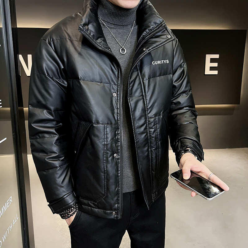 B255-5505-P1852022冬季新款男士简约百搭立领店主风皮羽绒服男,男装羽绒服,电商B255