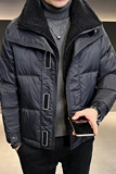 B255185-P185控268店主风男士假两件毛领高品质羽绒外套男，男装羽绒服，电商B255