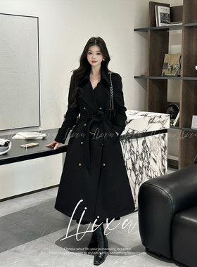 【廖廖粉丝专享】黑金气质显瘦中长款90白鸭绒羽绒大衣T58YRC3328