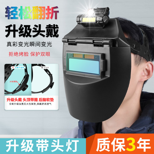 同禄轻松翻折头戴真彩变光眼镜