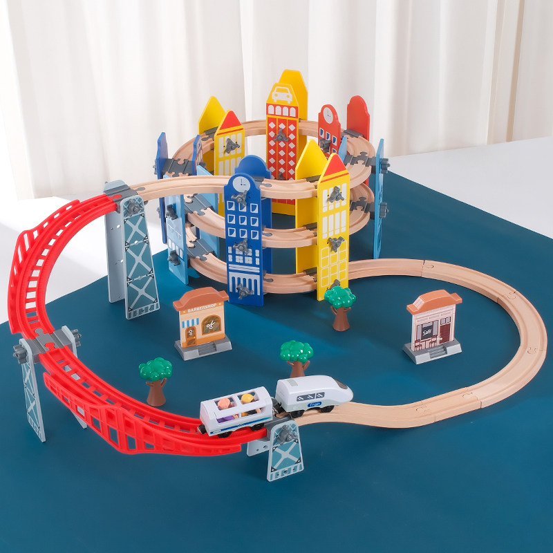 儿童火车木质轨道玩具配件场景环形桥玩法拓展 兼容hape,玩具/童车/益智/积木/模型,电动/遥控轨道,淘宝优惠券,粉丝福利购,淘宝优惠卷