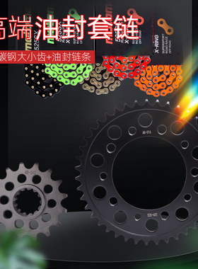 适配本田CBR650/900RR CB650 CMX1100改装大小齿链轮油封链条套链