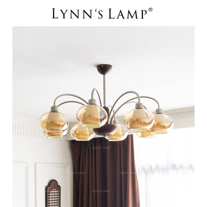 Lynn's立意 法式客厅吊灯2025新款 vintage卧室复古led中古风灯具,家装灯饰光源,客厅吊灯,淘宝优惠券,粉丝福利购,淘宝优惠卷