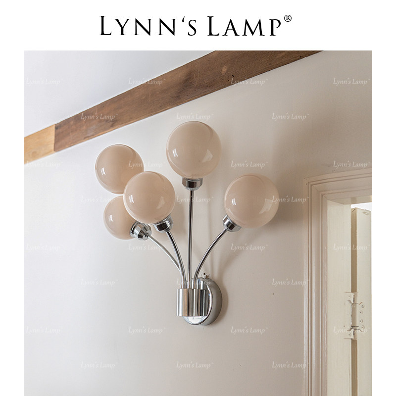 Lynn's立意 中古风奶油壁灯 客厅装饰氛围感2025新款卧室艺术墙灯,家装灯饰光源,壁灯,淘宝优惠券,粉丝福利购,淘宝优惠卷